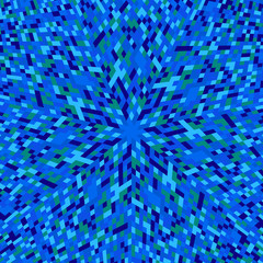 Poster - Abstract geometrical round tiled pattern background design - colorful hypnotic vector graphic