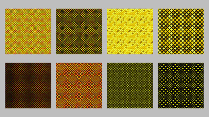 Poster - Geometrical square pattern background set - abstract vector graphic design from diagonal squares