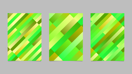 Poster - Geometrical gradient modern trendy diagonal stripe flyer template set - abstract vector stationery background