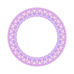 Poster - Geometrical abstract triangle tile circular wreath - polygonal round vector design element from colored triangles
