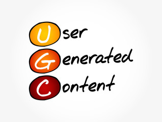 Poster - ugc - user-generated content acronym, concept background