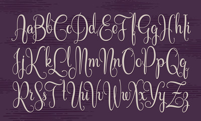 Poster - Smooth vector calligraphic typeface on dark background