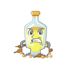 Sticker - Angry soybean oil isolated in the cartoon