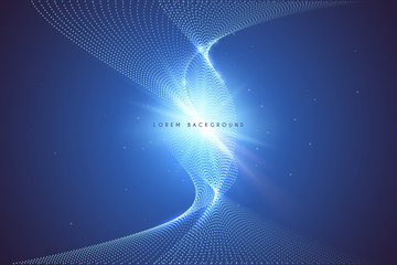 Abstract blue light technology background