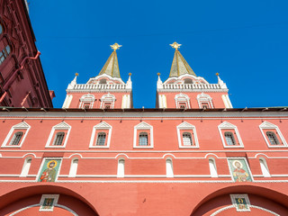 Two towers at Red Square, Moscow, Russia