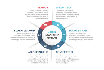 Circle Diagram with Six Elements