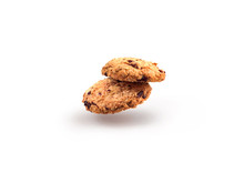 Oatmeal Cookies On A White Background