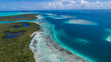 Aerial View Island Landscape Los Roques