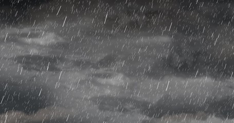 Wall Mural - dark stormy sky with rain and clouds 4k