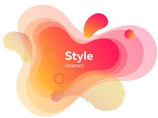 Fototapete - Futuristic badge for banner. Dynamical colored forms and lines. Gradient abstract banners with flowing liquid shapes. Template for logo, flyer, presentation