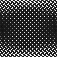Poster - Monochrome geometric halftone diagonal ellipse pattern background template - abstract vector graphic