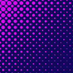 Poster - Color abstract repeating halftone dot pattern background - vector graphic design from circles