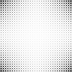 Poster - Monochrome abstract repeating halftone circle pattern background - vector template design from dots