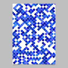 Poster - Geometrical pattern flyer template - blue vector mosaic page background