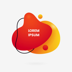 Fototapete - Liquid geometric abstract modern background graphic element. futuristic style fluid dynamic shape gradient color vector illustration. Social media post banner template.