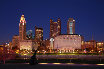 Wall Mural - Columbus, Ohio skyline after dark