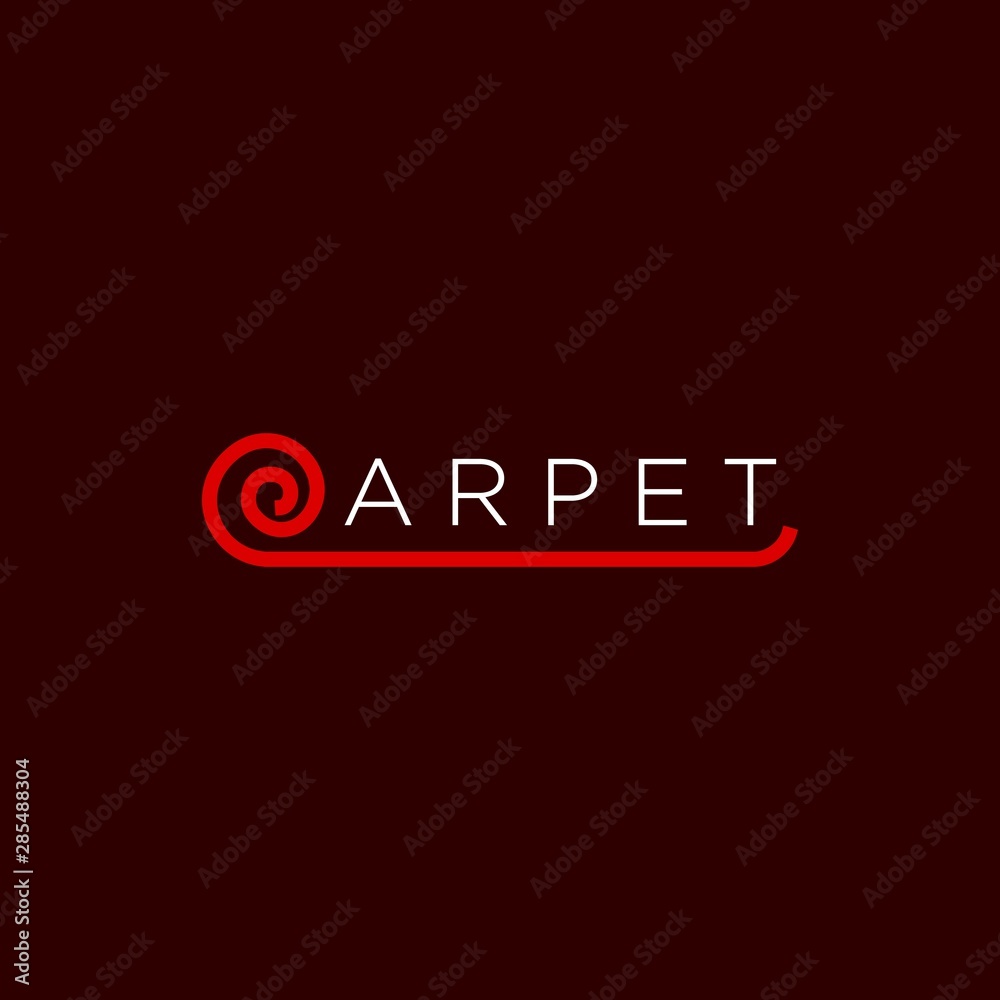 carpet logo design inspiration . carpet logo template Stock Vector
