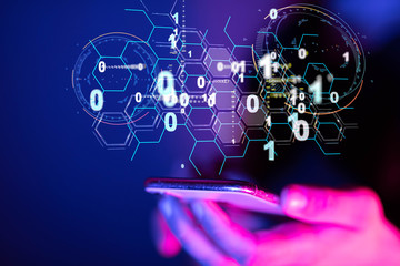 software, web development, programming concept. abstract programming