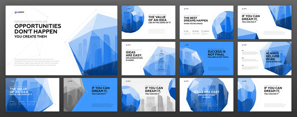 Wall Mural - business powerpoint presentation templates set. use for modern keynote presentation background, broc
