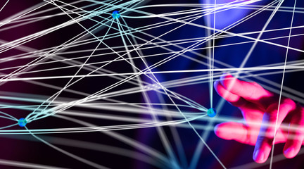 Digital Network and data concept