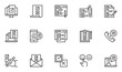 © kuroksta - Survey vector line icons set. Rating, checklist, questionnaire results, internet test. 48x48 Pixel Perfect.