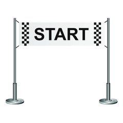 Start line vector design illustration isolated on white background