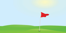 Golf Hole Marker. Vector Illustration