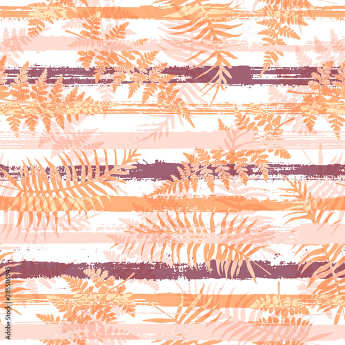 Jungle new zealand fern frond and bracken grass