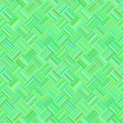Poster - Green geometrical diagonal striped square mosaic pattern background - seamless design
