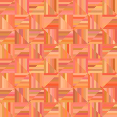 Poster - Coral abstract seamless striped square pattern - vector tiled mosaic background graphic design