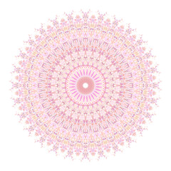 Poster - Pink flower mandala ornament - circular abstract design element