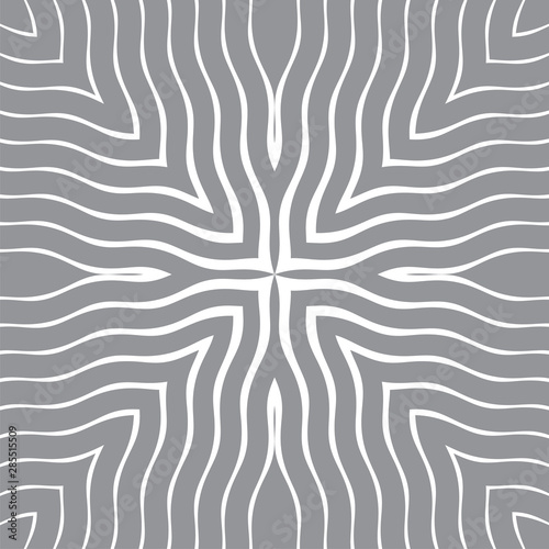 Abstract wavy lines seamless pattern. Periodic oscillation of geometric shapes.