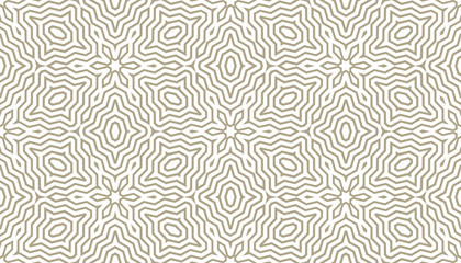 Fototapete - Abstract wavy lines seamless pattern. Periodic oscillation of geometric shapes.