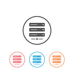 Poster - Computer Server Set Icon Vector illustration isolated