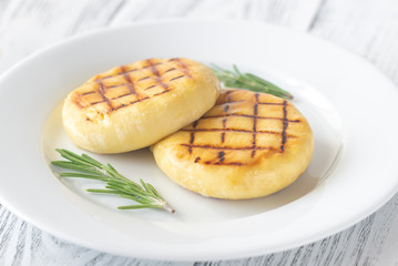 Canvas Print - Grilled cheese with fresh rosemary