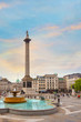 Nelson's Column at Trafalgar Square in London, UK