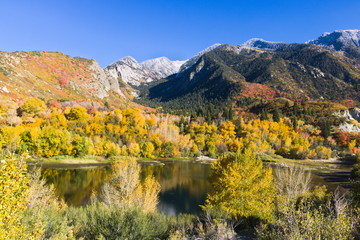 Wall Mural - Lower Bells Canyon Reservoir and Wasatch Mountain Range