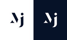 Abstract Letter MJ Logo. This Logo Icon Incorporate With Abstract Shape In The Creative Way.