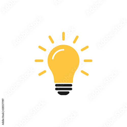 Photographie Lamp icon. Light bulb icon vector. Idea vector icon