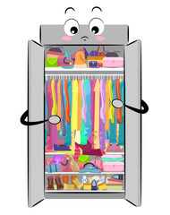 Poster - Mascot Closet Full Clutter Illustration