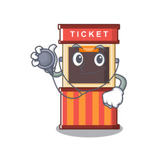 Canvas Print - Doctor ticket booth edge of mascot table