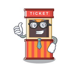 Sticker - Businessman ticket booth in the cartoon shape