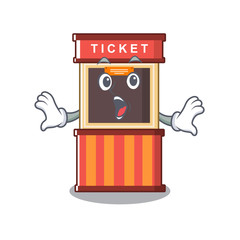 Poster - Surprised ticket booth isolated with the cartoon