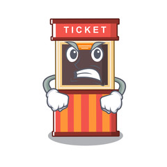 Wall Mural - Angry ticket booth isolated with the cartoon