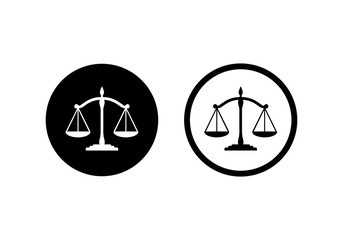 Poster - scales justice icon symbol vector. symbol for web site computer and mobile vector.