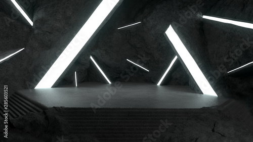 Neon Light Show Room Studio 9 Tablou Canvas