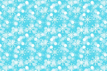 Sticker - blue background with snowflakes