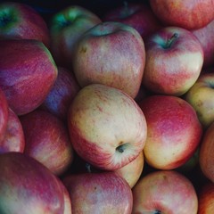 red apples in the market, healthy food