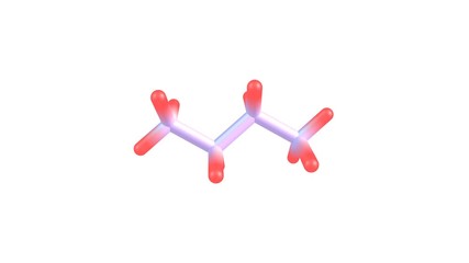 Poster - Butane gas molecule rotating video