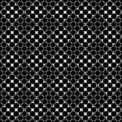 Poster - Geometrical seamless circle pattern background - abstract monochrome vector graphic